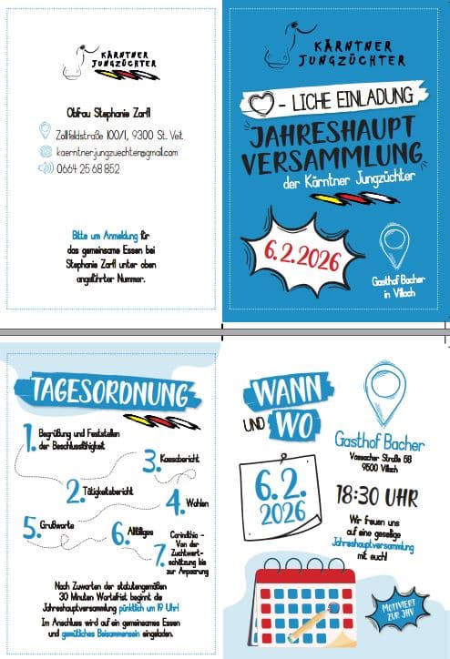Jahreshauptversammlung der Kärntner Jungzüchter